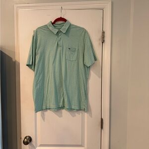 Vineyard Vines Mint Striped Polo Shirt
